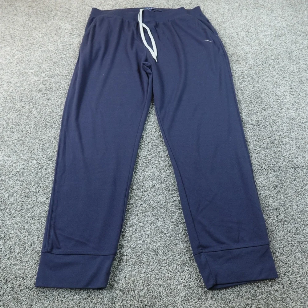 Tommy Bahama Sweatpants Mens XL Navy Blue Jogger Drawstring Pants Marlin Stretch